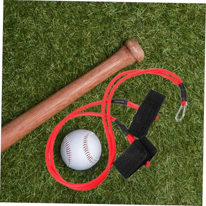 FAVOMOTO Baseball Swing Trainer Band Resistance Arm Band for Batting Practice Red Softball Baseball Training Equipment for Hitting Strength and Swing Mechanics Improvement