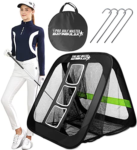 Golf Chipping Practice Net Backyard Driving Golf Accessories for Men Gift, 1 Pack - style: 2 in 1 Golf Net