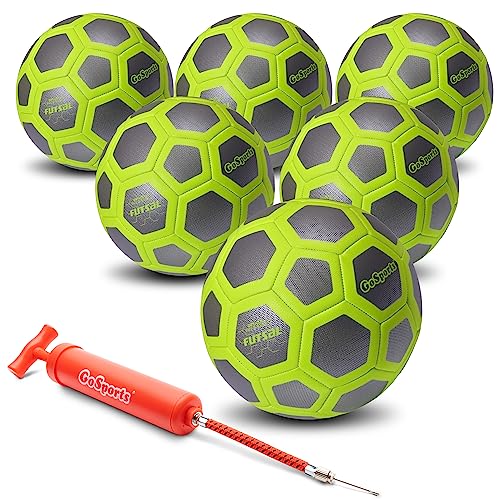 GoSports Elite Futsal Balls - Choose Single or Six Pack - Great for Indoor or Outdoor Futsal Games or Practice – Includes Pump - color: 6 Pack