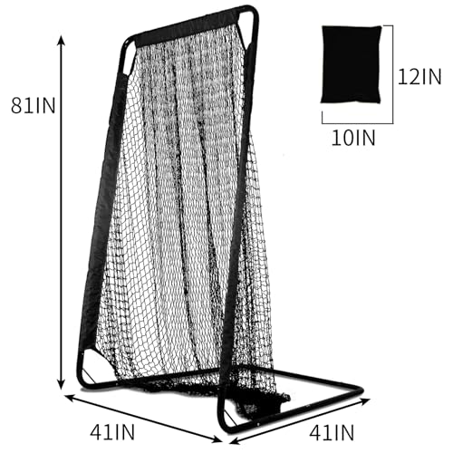 PGL Football Kicking Net – 41×81In Heavy Duty Training Equipment with Steel Frame for Powerful Kicking– Portable Cage for Field Goal - Youth & Adult Team Coaches