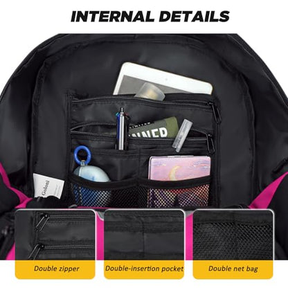 Goloni Soccer Bag, Basketball Bag with Ball Compartment & Shoe Compartment,Large Soccer Backpack for Basketball,Gym，Football - color: Pink