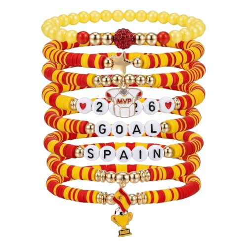 Soccer Bracelet for World Cup Sports Events Sports Game Team Coach International Match - color: Spain