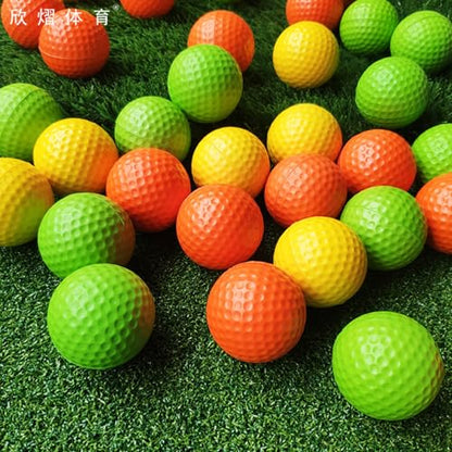 Hedmy 20 Golf Soft Balls with Sponge Foam & PU, Ultra-Soft for Indoor Beginner Training