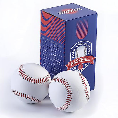 Baseballs Standard Size Leather Covered Unmarked Suitable for Training and Practice Hard Sphere for American Leagues Coaches Parents and Players