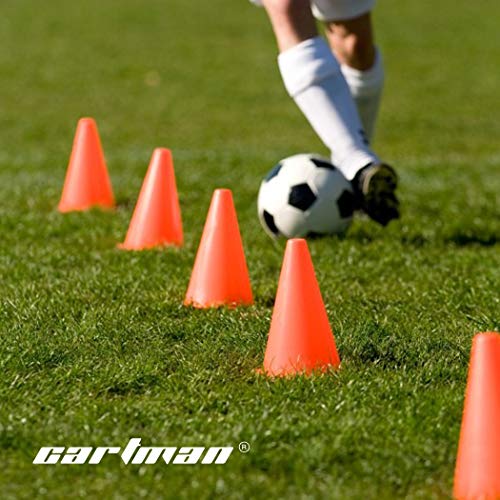 CARTMAN Plastic Training Cones (Set of 12/24 Pack 9" or 12/24 Pack 7" or 12/24 Pack Disc Cone) Agility Soccer Cones, Indoor Outdoor and Festive Events Field Marker Agility Cones - style: 7" 12pk