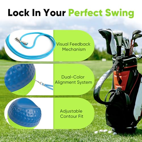 Golf Training Aid Ball for Impact Precision & Consistent Swings, Golf Swing Trainer, Simple and Effective Golf Training Tool, Fix Chicken Wing, Improve Tempo, Backswing & Ball Striking - size: Medium