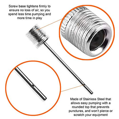 Mobi Lock 3 Pcs Ball Pump Inflation Needle - Stainless Steel Air Pump Needles - Ideal for Blowing Up Football, Basketball, Volleyball, and All Other Sports Balls