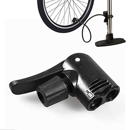 Black Pump Adapter Valve, 3 in 1 Replacement Dual Head Air Pump Adapter Valve Bicycle Bike Cycle Tyre Tube Pump Adapter，Bike Floor Pumps, Bike Floor Pumps, Sports and Outdoors