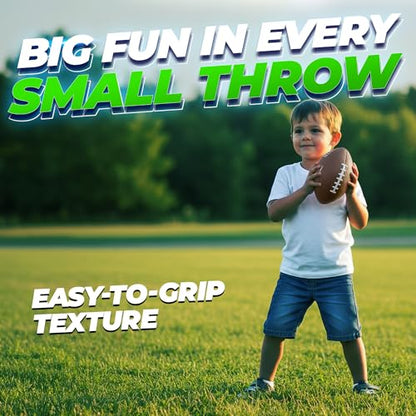 7.25" Mini Foam Football for Kids & Toddlers - Easy Grip Small Youth Sports Ball - Soft Foam Footballs for Little Hands Sports Play - Toy Gifts for Boys & Girls