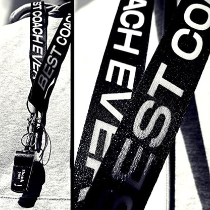 Whistles with Lanyard,Letter K, Coach Whistle, Football Gifts, Football Soccer Hockey Basketball Volleyball Baseball Coach Gifts for Men Women Teacher Thank You Cheer Coach Gift Coach