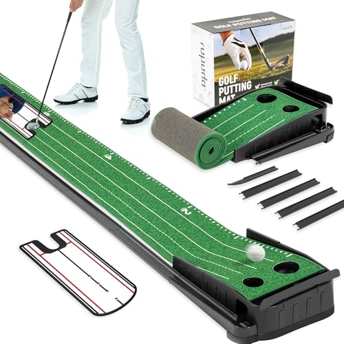 ropoda 9ft Golf Putting Green, Classic or with a Putting Mirror - color: Black With Mirror