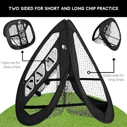 Go For It Golf Gift Box - Ultimate Golf Kit Essentials for Men & Women, Premium Golfing Accessories, Golfer Training Tools & Gear - style: Chipping Net (Tees)