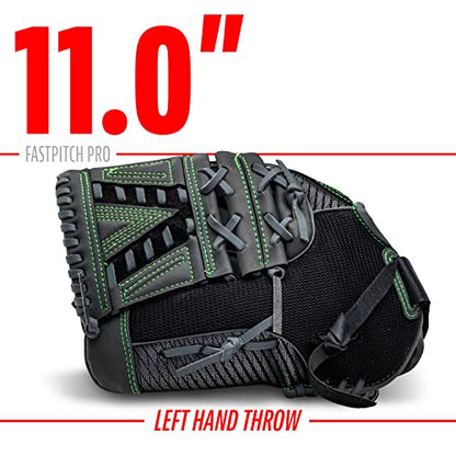 Franklin Sports Girls Softball Glove-Women's Windmill Fastpitch+Slowpitch Softball Glove-Right and Left Hand-Adult - color: Lime, size: 11"