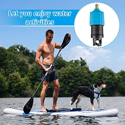 Inflatable SUP Pump Valve Adapter Set - Standard Air Valve Adapter with 4 Nozzles, Air Pump Converter for Kayaking Surfboard Inflatable Bed Boat Stand Up Paddle Board Dinghy