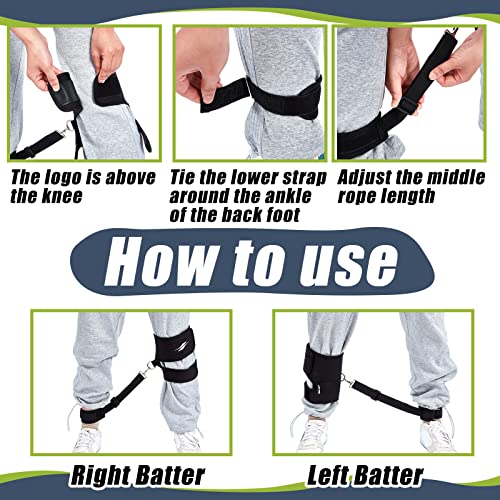 Wettarn Baseball Training Aid Softball Training Harness Baseball Practice Equipment for Stepping Out Leg Pulling Out Overstriding Lunging - color: Black