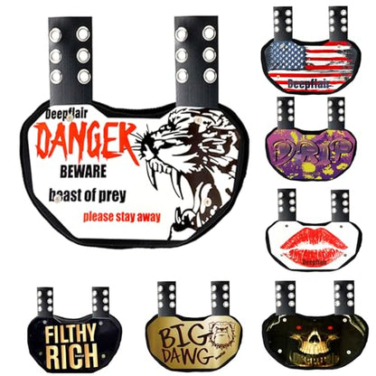 Sports Football Back Plate Curved Design Football Lower Back Protect Sports Protective Accessories Devil Pattern for Kids & Adults