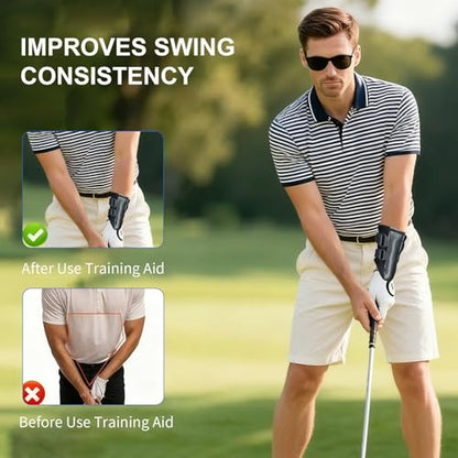 Golf Wrist Training Aid, 2 Pack Golf Swing Band and Golf Wrist Correction Trainer, Golf Grip Trainer for Beginners Arm Posture Correcting
