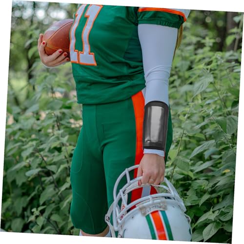DOITOOL Football Wristband Quarterback Play Wrist Sleeve Soft Adjustable Black Tactical Sports Gear for Youth Football Training