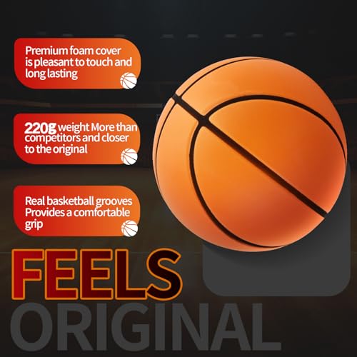 Silent Basketball Quiet Basketball High Density Soft Foam Low Noise Bouncing Ball for Quiet Dribbling Practice - size: size 3
