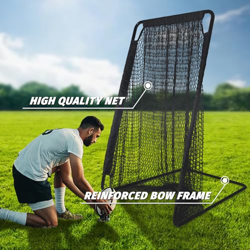 Football Kicking Cage Net - Heavy Duty Portable Training Net with Steel Frame for Backyard Indoor Outdoor Field Goal Training & Punting Passing Kicking Practice - Kids & Adults Use - style: 4x7 Football Kicking Cage Net