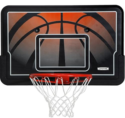Lifetime 44-Inch Impact Basketball Hoop Backboard and Classic Rim Combo, High-Density Polyethylene, UV-Protected Graphics, All-Weather Net, Mounting Kit Sold Separately