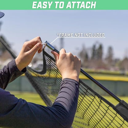GoSports Replacement 7 x 7 ft Baseball Net - NET ONLY - Frame NOT Included - Choose Your Color - color: Black