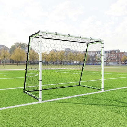 3-in-1 Soccer Rebounder Net & Goal, Dual-Function Football Trainer (7x5ft/12x6ft), Fast Rebound Net, Heavy-Duty Steel Frame, Perfect for Backyard, Field, All Ages & Skill Levels
