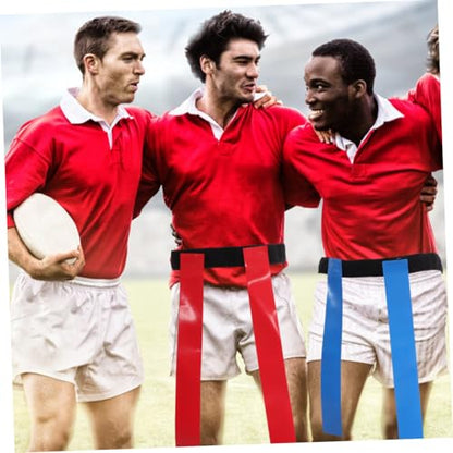 GALPADA 2 Sets Football Waist Belt Flags Wear Resistant Rugby Training Flags for Youth and Adults for Outdoor Games Practice Includes Belts