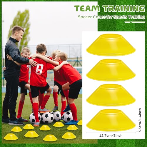 100 Pcs Mini Soccer Cones for Sport Agility Disc Cones Soccer Training for Agility Drills Sports Football
