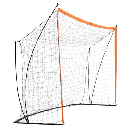 VEVOR Portable Soccer Goal, 12 x 6 ft Large Practice Soccer Net, Steel Fiberglass Structure Training Goal Set with Carry Bag, All-Weather Outdoor Use, for Backyards, Parks, School Fields - style: Fiberglass Rod Triangle