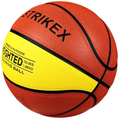 Basketball Weighted 1.3kg Auxiliary Heavy Basketball 3lbs Size 7 for Indoor and Outdoor Training, Training Heavy Ball for Improving Dribbling and Ball Control