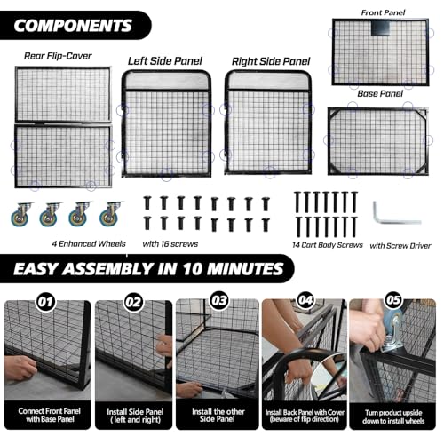 Ball Storage Cart, Sports Equipment Organizer