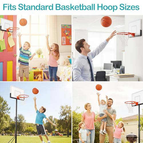 2Pack 8 Loops Mini Basketball Net Replacement, Heavy-Duty Nylon Little Small Basketball Net for Indoor Door Room Walls 8"-10.25" Hoop