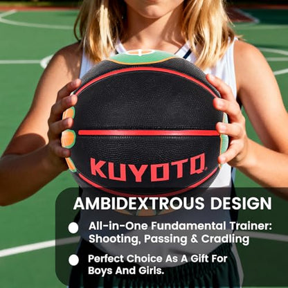 KUYOTQ Size 5/6 Basketball 27.5"/28.5" for Kids Youth Womens with Visual Hand Print Guide, for Shooting Practice, Correct Shooting Form and Improve Accuracy, Essential Basketball Training - size: Size 6 Youth - 28.5" Ages 11-14, Women 12+