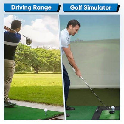 Adjustable Golf Tees - Unbreakable Rubber Golf Tees for Driving Range & Simulator - Essential Golf Accessories for Men Indoor & Outdoor Practice, Durability and Stability Golf Tees