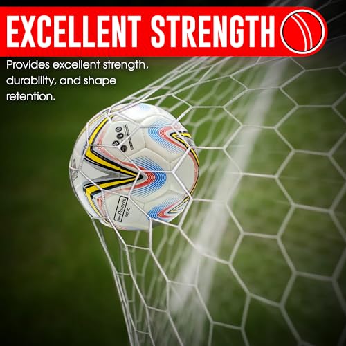 Soccer Ball Size 5 | Premium Match & Training Ball for Adults & Kids | Durable Synthetic Leather | World Cup Design | Grass, Turf, Indoor