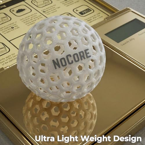 NOCORE Airless Golf Balls for Indoor Short Game Practice - Golf Accessories for Men - Swing Training Inside, Softer Impact Than Foam Golf Balls - Hit Into Anything No Damage Golf Gift