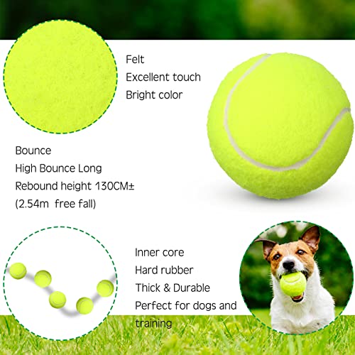 Vinsot 48 Pcs Standard Pressure Tennis Balls Bulk, Training Tennis Balls Practice for Player Beginner Training Sports Ball, 2.5 Inch - color: yellow