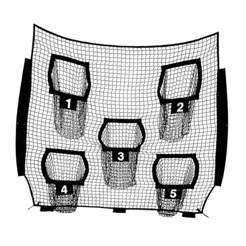 Football Throwing Net Baseball Practice Net Portable Sturdy Stable Sports Equipment with 5 Target for Football Playground