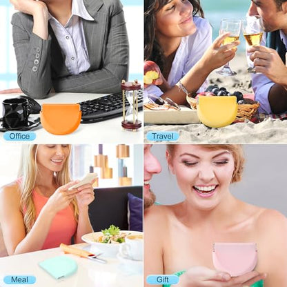 Aligners Holder Retainer Cleaner Case, Soft Silicone Retainer Case Slim with Vent Holes, Portable Mouth Guard Case Night Guard Case for Women and Men - Light Purple - color: light purple