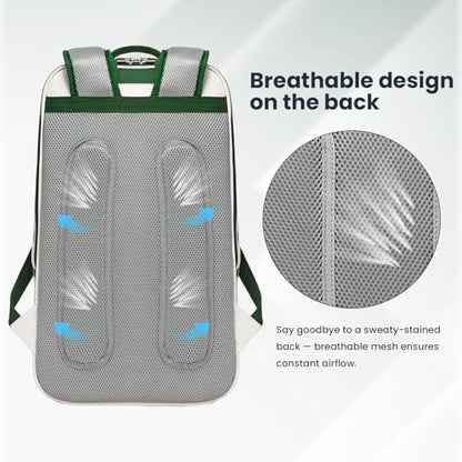 Tennis Racket Bag Pickleball Padel Backpack With Shoe Compartment, Laptop Sleeve,Fence Hook,Ball Sleeve - color: White