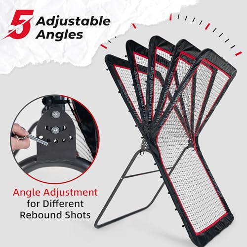 Heavy-Duty Lacrosse Rebounder for Backyard 4x7 ft/4x6 ft Volleyball Rebounder Net Bounce Back with Adjustable Angles