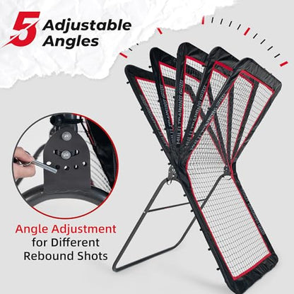 Heavy-Duty Lacrosse Rebounder for Backyard 4x7 ft/4x6 ft Volleyball Rebounder Net Bounce Back with Adjustable Angles
