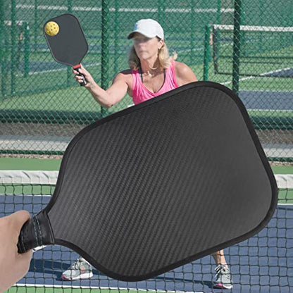 Carbon Fiber Paddle, Lightweight Portable Racquet with Polypropylene Honeycomb Core, Training Sports Equipment for Ball Control