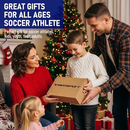 VAVOSPORT Soccer Ball Set – Official Size 3, 4, 5 Soccer Balls with Pump & 6 Cones, Waterproof TPU Leather Soccer Training Equipment for Kids, Youth & Adults, Gifts for Sports Play and Outdoor Games - size: Size 4