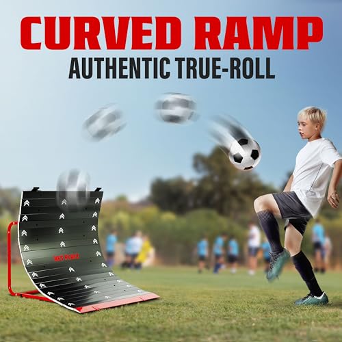 Soccer Rebounder Rebound Net, Kick-Back Football Training Gifts, Aids & Equipment Heavy-Duty - style: Return Ramp