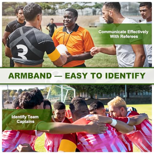 PATIKIL Soccer Captain Armband, Captain Arm Bands for Soccer Elastic Captain Arm Band Sports Captain Armbands - color: Gold