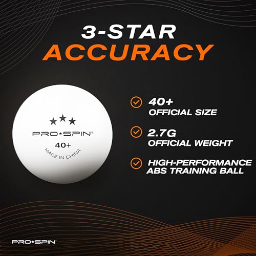 PRO-SPIN Ping Pong Paddles - High-Performance Set with Premium Table Tennis Rackets, 3-Star Ping Pong Balls, Compact Storage Case | Professional Quality Ping Pong Paddle Set | Indoor & Outdoor Games
