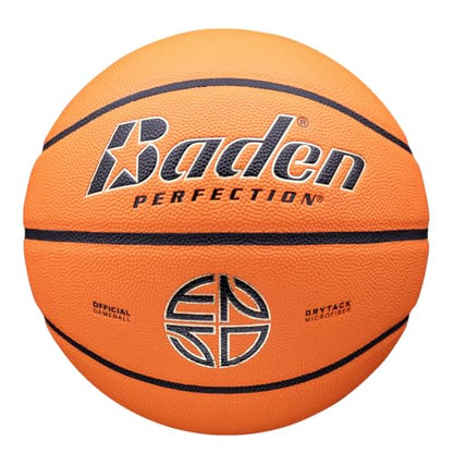 Baden | Perfection Enso | DryTack Microfiber Indoor Game Basketball | Optic Orange - size: Size 7 (29.5"), style: Enso - NFHS Approved