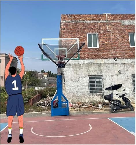 Hanging Basketball Return Attachment for Hoop, Portable Automatic Shooting Basketball Rebounder Device with 180° Rotating-1